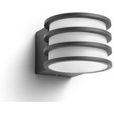 Philips - Lucca - Wandlamp - Warmwit Licht - Zwart - Weerbestendig