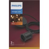 Philips LED E27 Vintage snoerslinger, 40 W, zwart