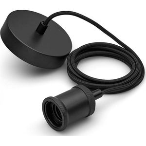 Philips - Vintage Cord Pendant - Zwart - Stof - E27