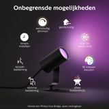 Philips Hue Lily tuinspot wit en gekleurd licht 3 spots zwart LowVolt basis