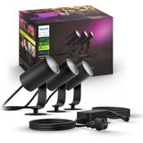 Philips Hue Lily tuinspot wit en gekleurd licht 3 spots zwart LowVolt basis