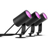 Philips Hue Lily tuinspot wit en gekleurd licht 3 spots zwart LowVolt basis