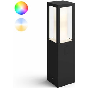 Philips Hue Impress sokkellamp - wit en gekleurd licht - zwart - laag
