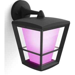 Philips Hue Econic Wandlampe White & Color Schwarz hängend