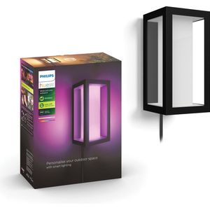 Philips Hue Impress muurlamp wit en gekleurd licht zwart laagspanning