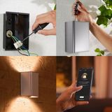 Philips - Hue Resonate - Wandlamp - Wit en Gekleurd Licht - Roestvrij Staal