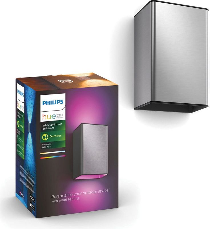 Philips Hue Outdoor Resonate Wandleuchte - Inox