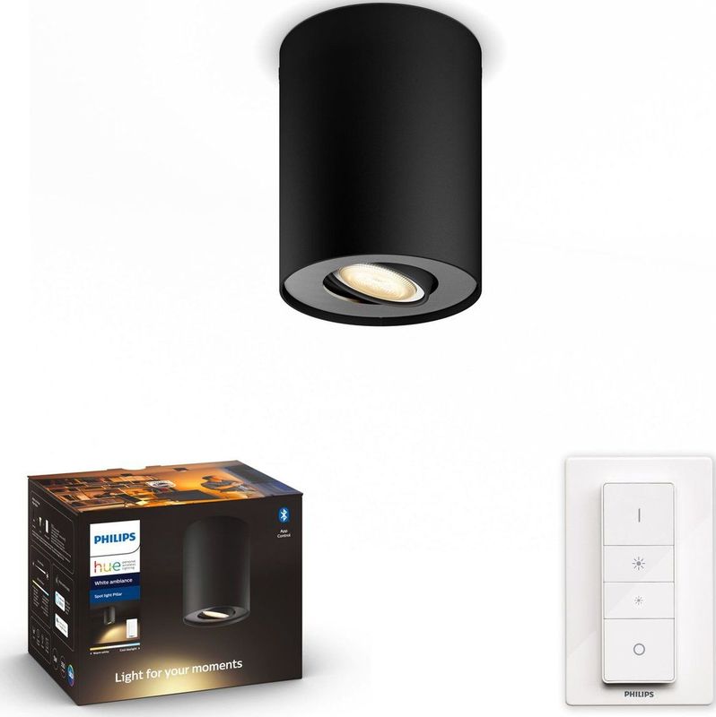 Philips Hue Pillar LED-spot Dimschakelaa - Zwart