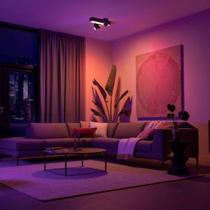 Philips Hue Centris opbouwspot White & Color 3-lichts Zwart - kruisvorm