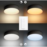 Philips Hue Enrave plafondlamp - warm tot koelwit licht - zwart - 42cm - 1 dimmer switch
