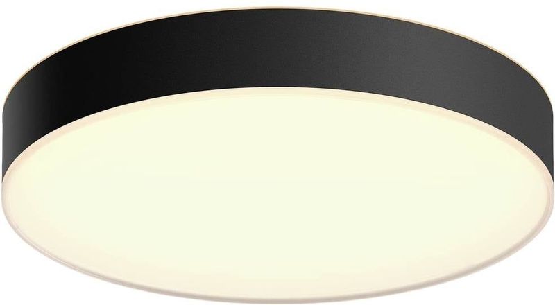 Philips Hue Enrave plafondlamp - warm tot koelwit licht - zwart - 42cm - 1 dimmer switch