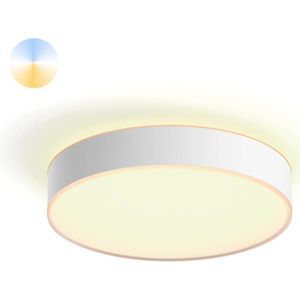Philips Hue Devere plafondlamp - warm tot koelwit licht - wit - 38cm - 1 dimmer switch