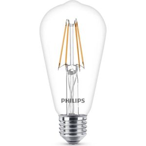 Philips E27 filament LED-gloeilamp | 6W (60W) | warm wit | Rustika ST64