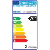 Philips | LED Kaarslamp gedraaid | Kleine fitting E14 | 2,3W (vervangt 25W)