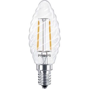 Philips | LED Kaarslamp gedraaid | Kleine fitting E14 | 2,3W (vervangt 25W)