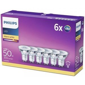 Philips LED-Spot 6-pack - Warmwit Licht - GU10 - 50 W - Energiezuinige LED-verlichting