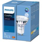 Philips CorePro LED Spot GU10 Fitting - 4-35W - Extra Warm Wit - 50x54 Mm - Dimbaar