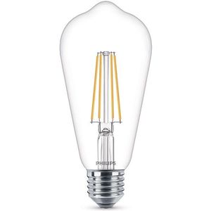 6x Philips LED lamp E27 | Edison ST64 | Helder | 2700K | 7W (60W)