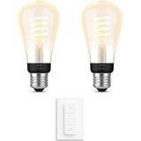 Philips - Hue White Ambiance - LED-lampen - Wit - E27-fitting - 2 Stuks