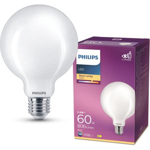 Philips - Led Classic 60W E27 - Verlichting - Warm Wit - Mat Glas