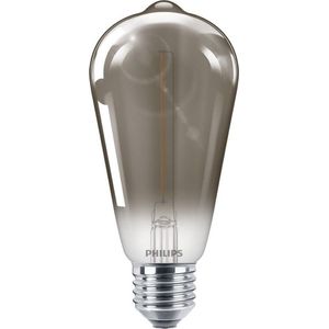 6x Philips LED lamp E27 | Edison ST64 | Filament | Smoky | 1800K | 2.3W (15W)