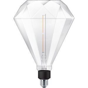 Philips LED-lamp Giant Diamant- Warmwit licht - E27 - 35 W - Transparant - Dimbaar - Energiezuinig - Decoratieve filamentlamp
