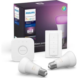 Philips Hue White & Color Ambiance E27 Bluetooth Starter Kit + Ledlampen 5-pack