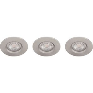 Philips Dive badkamerinbouwspot - 3-lichts - nikkel