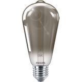 Philips LED-lamp Edison - Warmwit licht - E27 - 11 W - Zwart - Energiezuinige LED-verlichting - Decoratieve filamentlamp