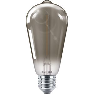 Philips LED gloeilamp Standard, Edison, modern, Mini Smoky, E27, 11 W, warm wit, glas