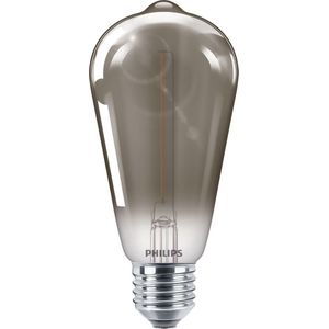 Philips - LED Filamentlamp - Zwart - E27 - Warmwit Licht