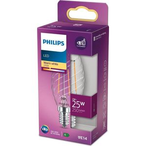 6x Philips LED lamp E14 | Kaars ST35 | Filament | Helder | 2700K | 2W (25W)