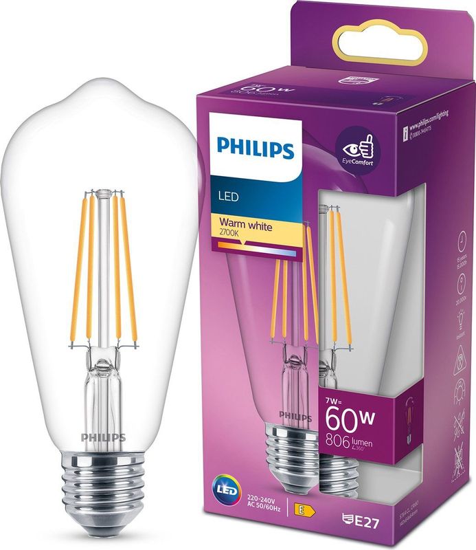 Philips - 76305300 - LED-lamp - Warmwit - E27 - 7 W