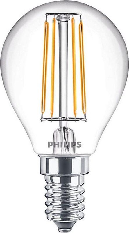 Philips - LED Kogellamp - Transparant - 40 W - E14 - Warmwit Licht