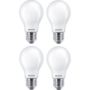 4 stuks Philips led lamp E27 4.5W 470lm 2700K Mat Niet dimbaar A60