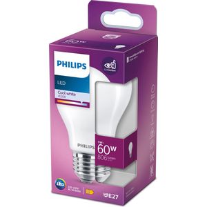 Philips LED Lamp Mat - 60 W - E27 - koelwit licht
