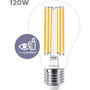 6x Philips LED lamp E27 | Peer A60 | Filament | Helder | 2700K | 13W (120W)