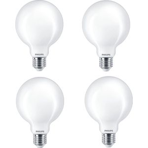 4 stuks | Philips LED Globelamp G93 7W 806lm 2700K Mat Niet-Dimbaar | E27 | Extra Warm Wit | 7 watt | 15.000 Branduren