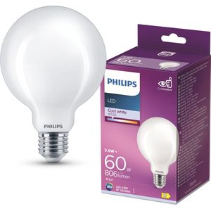Philips - LED - Globe - E27 - Mat - 60W - Koel Wit Licht