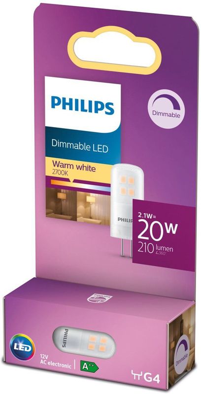 Philips - LED 20W G4 - Warmwitte Lamp - 12V - Energiebesparend