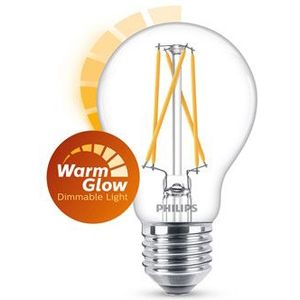 6x Philips LED lamp E27 | Peer A60 | WarmGlow | Filament | 2200-2700K | 5.9W (60W)