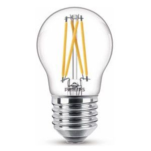 6x Philips LED lamp E27 | Kogel P45 | WarmGlow | Filament | 2200-2700K | 3.4W (40W)