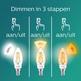 LED SceneSwitch Kaars E14 Transparant 40W  Warm Wit Licht