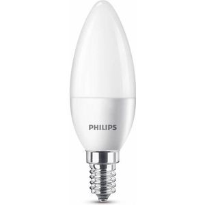 Philips LED lamp E14 | Kaars B35 | Mat | 2700K | 5.5W (40W) | 2 stuks