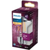 Philips filament LED-lamp Reflector - Warmwit licht - 42 W - E27 - R63 -Zilverkleurige kop - Energiezuinige LED-verlichting - Levensduur tot 15 jaar