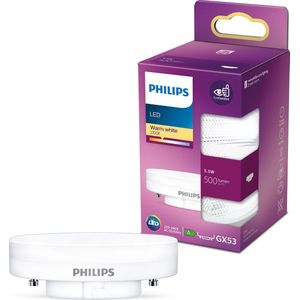Philips LED-spot - Warmwit Licht - 500 Lm - GX53 - Energiezuinige LED-verlichting
