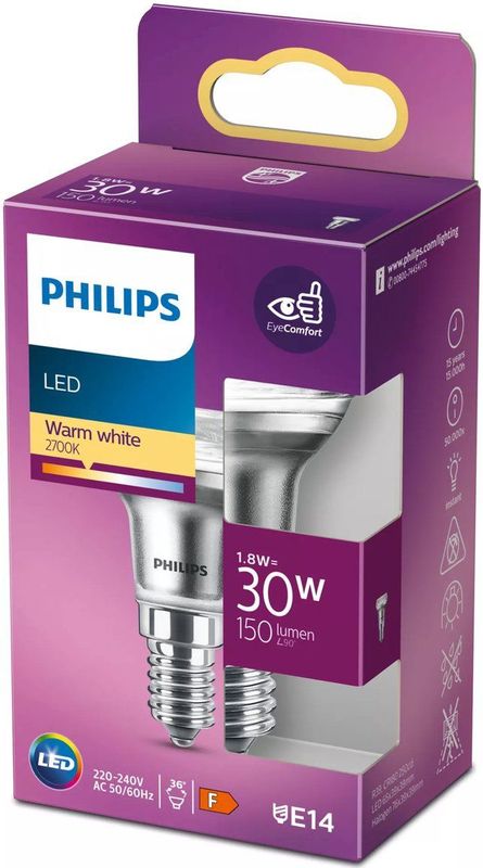 Philips - R39 - Lamp - Warm Wit - E14 - 1.80 W - 150 lm
