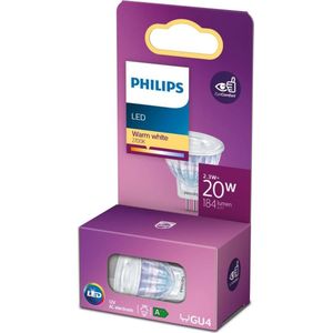 Philips LED Lamp GU4 Reflector Spot Lichtbron - Warm Wit - 2,3W = 20W - 3,55 cm - 1 Stuk