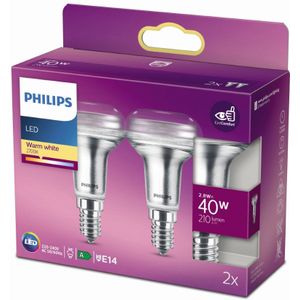 Philips LED Reflector - 40 W - E14 - warmwit licht - 2 stuks