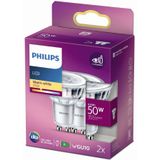 Philips LED Spot - 50 W - GU10 - warmwit licht - 2 stuks